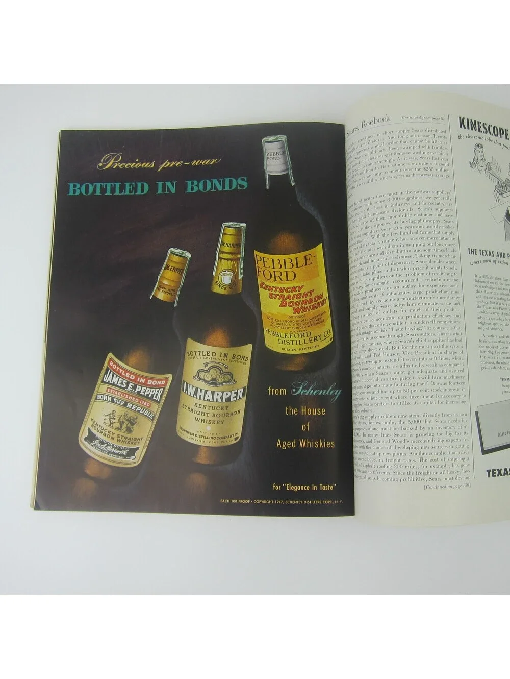 Vintage FORTUNE Magazine August 1948 Studebaker, Buick, Kodak, IW Harper Ads